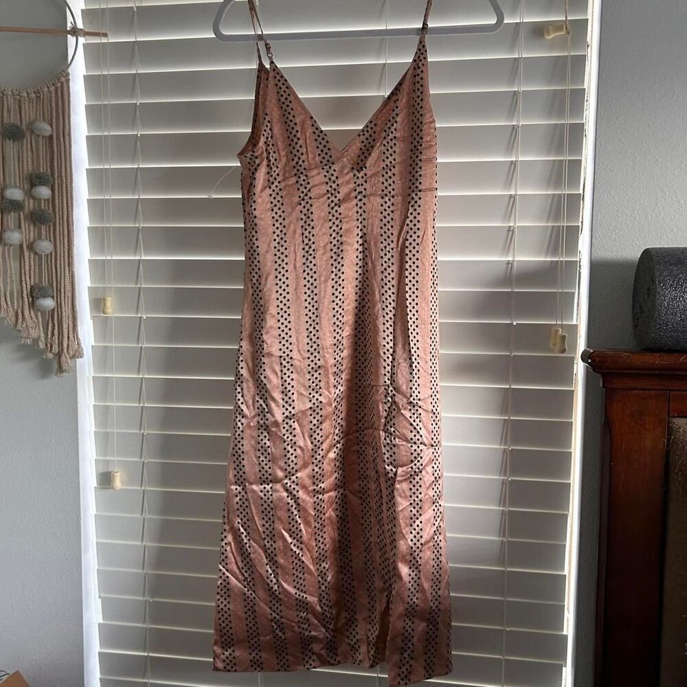 Equipment Lina Silk Polka Dot Slip Midi Dress | Small Feminine Luxury - Picture 4 of 7